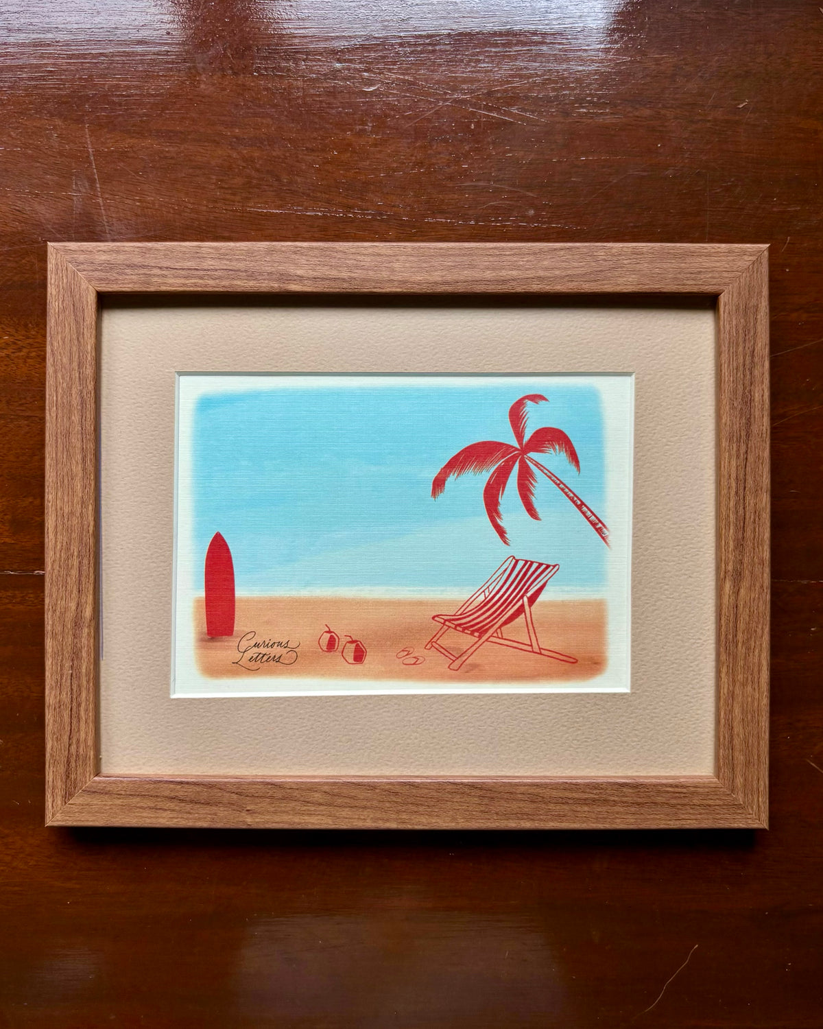 Chillin' at the Beach Framed Art Print