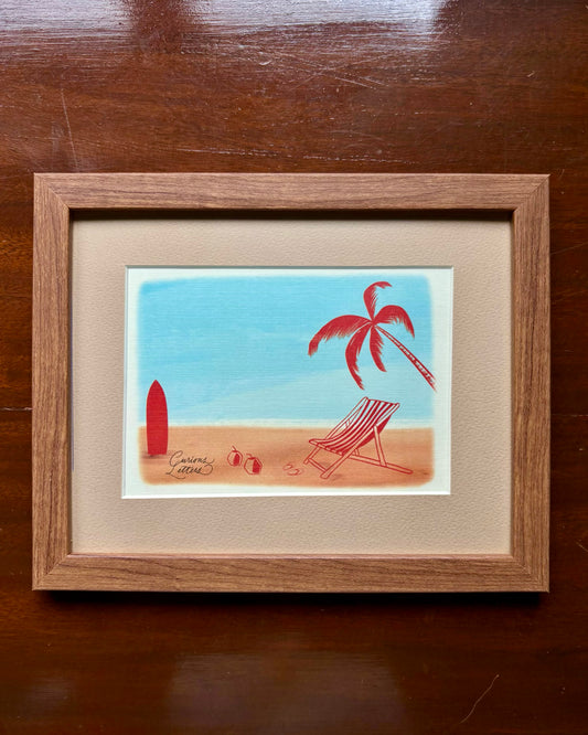 Chillin' at the Beach Framed Art Print