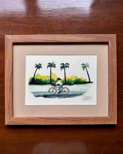 Cycling Framed Art Print